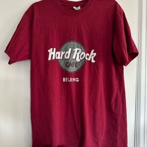 Vintage 90’s Hard Rock Cafe Sz: XL Beijing China Maroon Logo Tee.